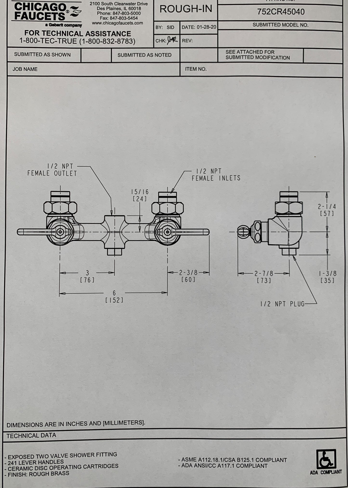 BRASS HOT/COLD VALVE